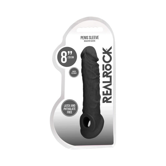 RealRock Skin 8 in. Penis Extender Sling – Black