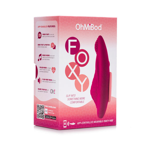 OhMiBod Foxy Bluetooth App-Controlled Wearable Panty Vibrator – Hot Pink