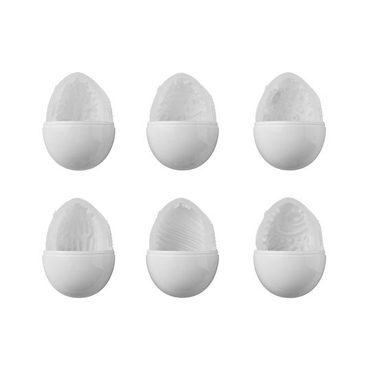 Lovense Kraken 6 Pack Masturbator Eggs – White – Multiple Internal Textures