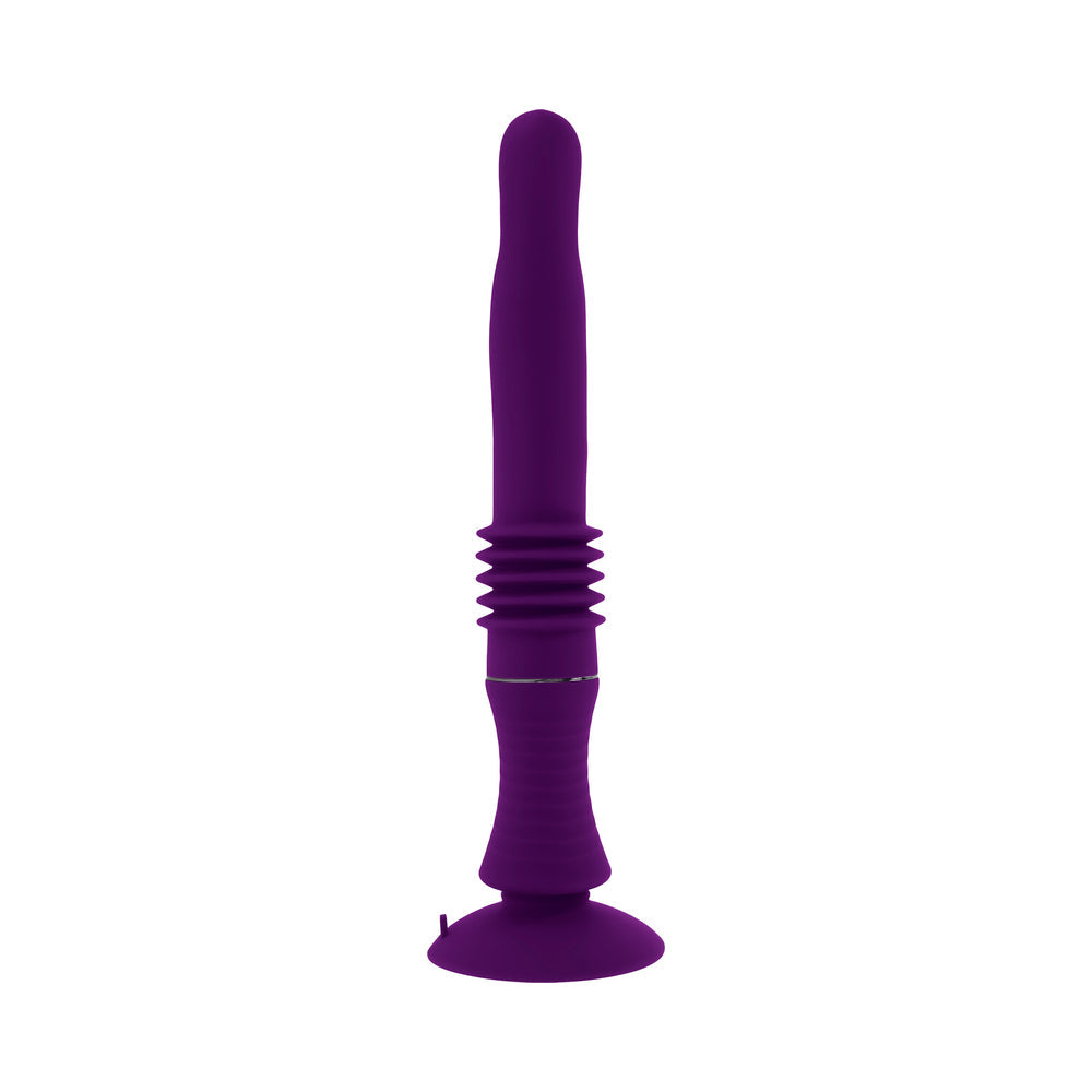 Playboy Hoppy Ending Rechargeable Silicone Thrusting Rabbit Vibrator – Purple