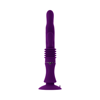 Playboy Hoppy Ending Rechargeable Silicone Thrusting Rabbit Vibrator – Purple