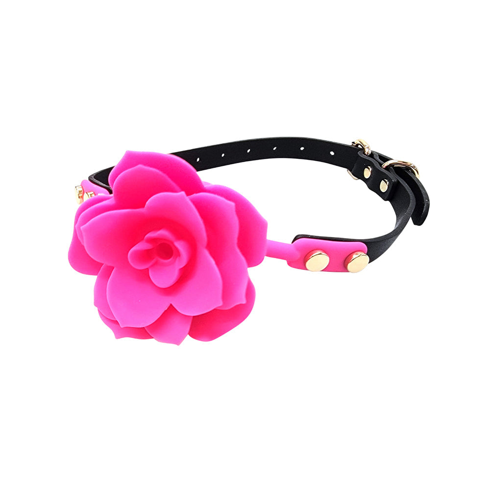 Ple''sur Flower Ball Gag – Breathable Silicone – Hot Pink