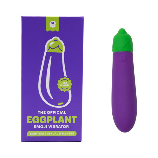 Emojibator Eggplant USB Vibrating Toy – Purple