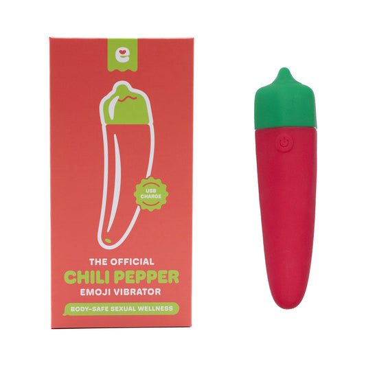 Emojibator Chili Pepper USB Vibrating Toy – Red