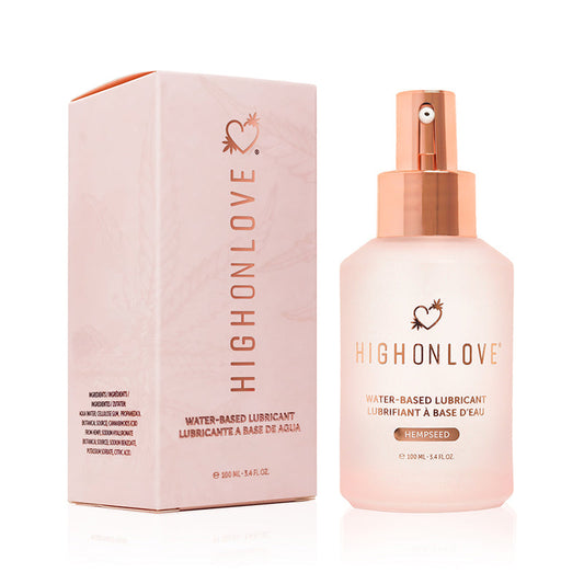 HighOnLove Hempseed Water-Based Lubricant 3.4 oz – Clear, Long-Lasting Moisture