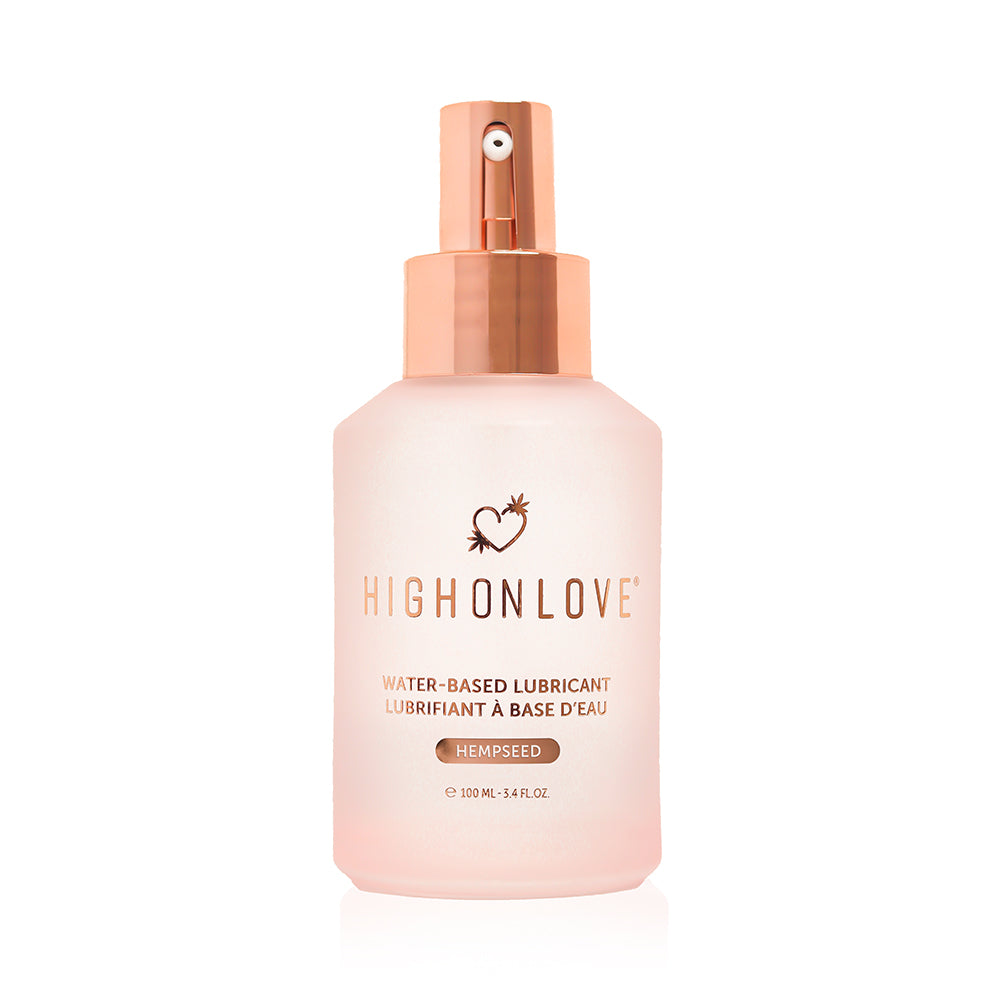 HighOnLove Hempseed Water-Based Lubricant 3.4 oz – Clear, Long-Lasting Moisture