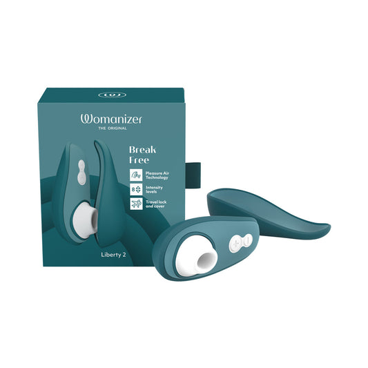 Womanizer Liberty 2 Clitoral Stimulator with Pleasure Air Technology - Dark Petrol