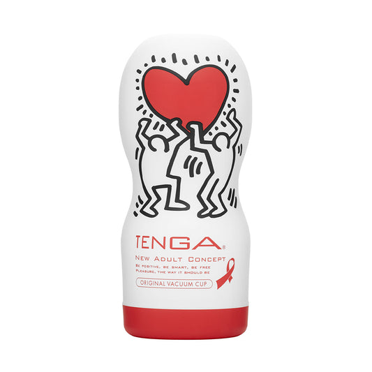 Tenga Keith Haring Original Vacuum Cup – White – Disposable Male Stroker