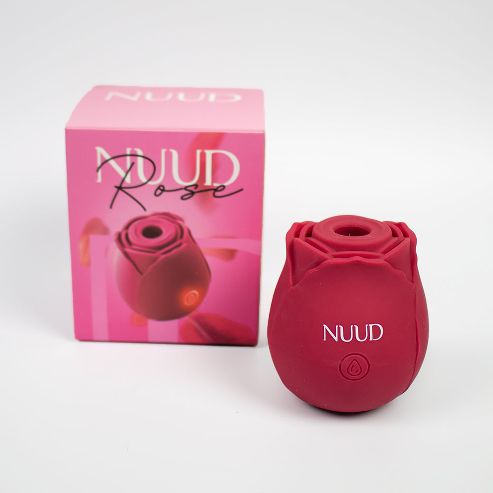 NUUD Rose Pulsing Vibrator – Red – 10 Suction Patterns