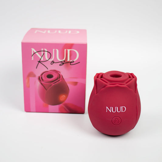 NUUD Rose Pulsing Vibrator – Red – 10 Suction Patterns
