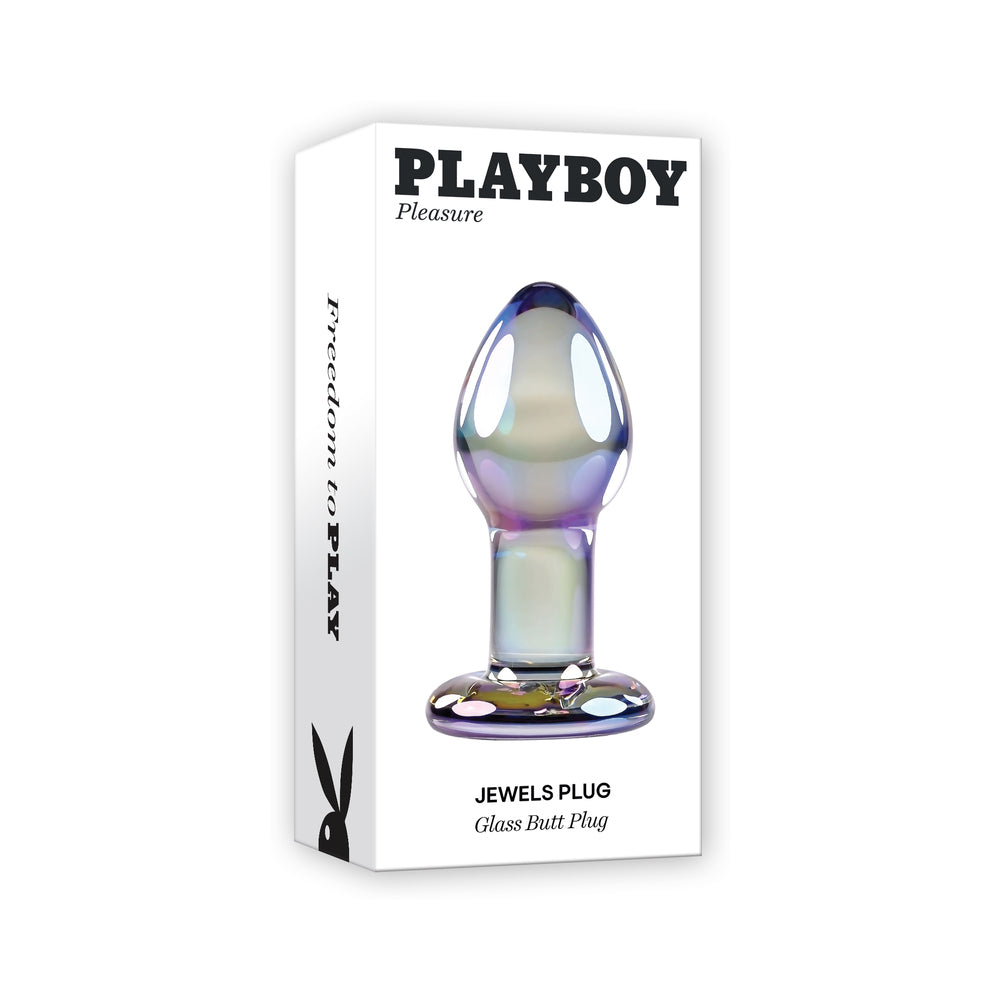 Playboy Jewels Plug – Borosilicate Glass Butt Plug – Clear