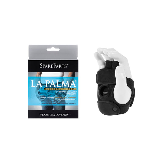 SpareParts La Palma Vibrating Glove/Hand Harness – Black, Size M/L