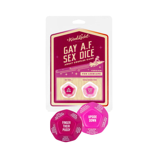 Wood Rocket Gay AF Lesbian Sex Dice Game – Assorted Colors