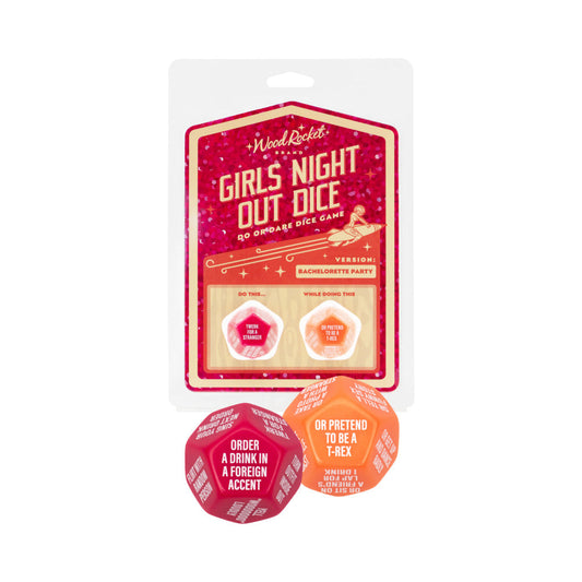 Wood Rocket Girls Night Out Dice Bachelorette Party Game - Assorted Colors