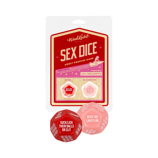 Wood Rocket Sex Dice: All-Inclusive Adult Game – Assorted Colors
