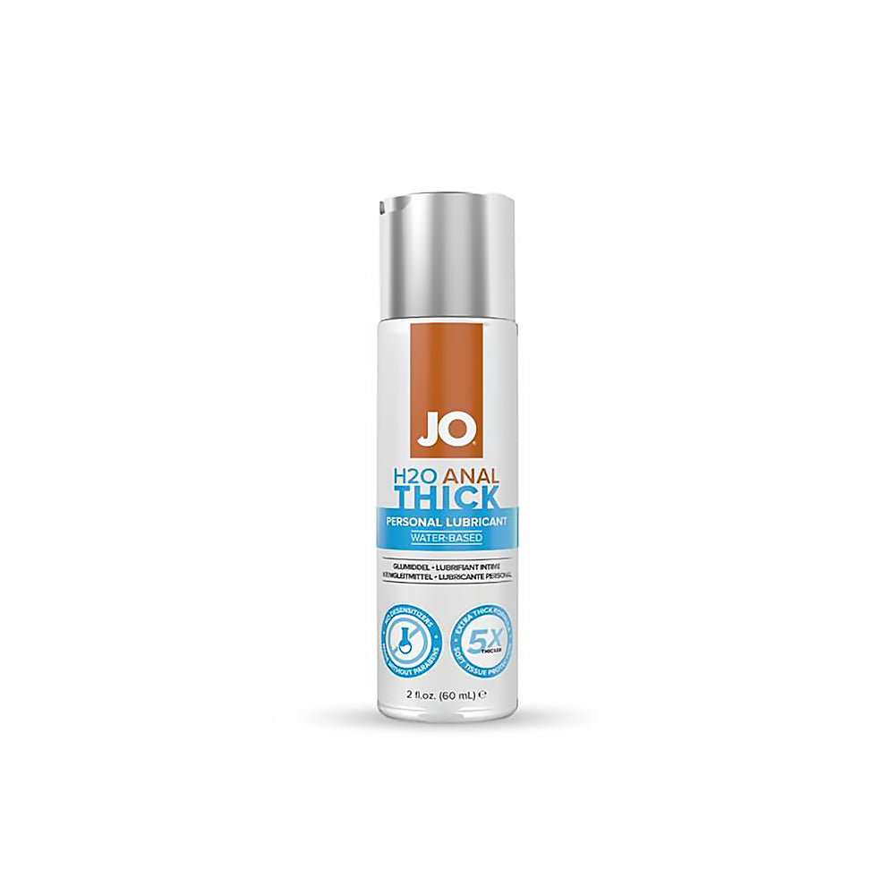 JO H2O Anal Thick Water-Based Lubricant 2 oz - Clear - Extra Thick Formula