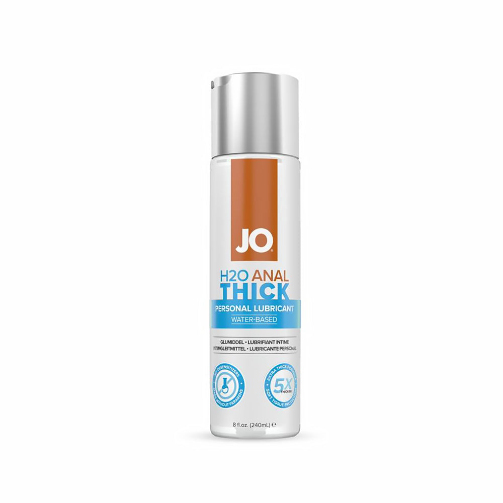 JO H2O Anal Thick Water-Based Lubricant 8 oz – Extra Thick, Clear