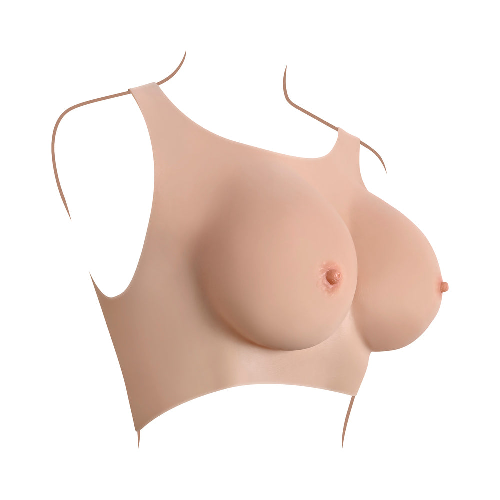 Gender X C-Cup Silicone Undergarments with Vibrating Finger Ring – Vanilla/Ivory/Beige