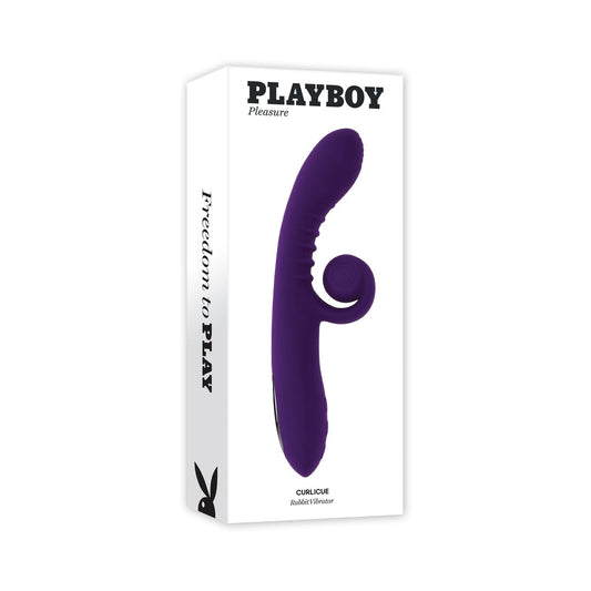 Playboy Curlicue Rechargeable Dual Stim Vibrator – Purple
