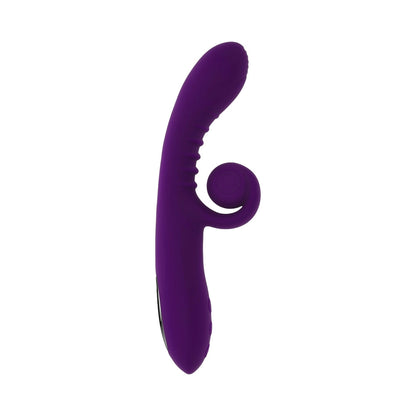 Playboy Curlicue Rechargeable Dual Stim Vibrator – Purple