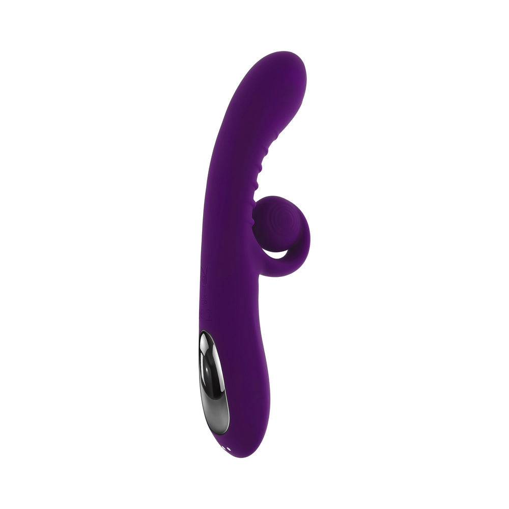 Playboy Curlicue Rechargeable Dual Stim Vibrator – Purple