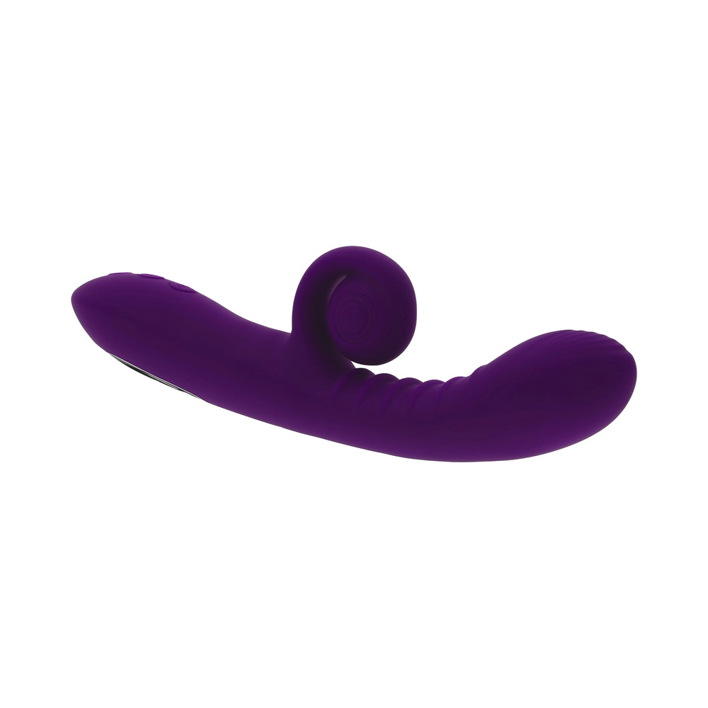 Playboy Curlicue Rechargeable Dual Stim Vibrator – Purple