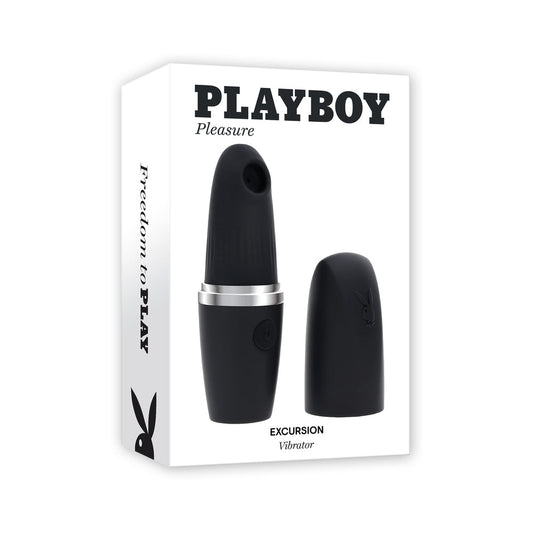 Playboy Excursion Rechargeable Suction Vibe - Black - Clitoral Suction with 5 Speeds