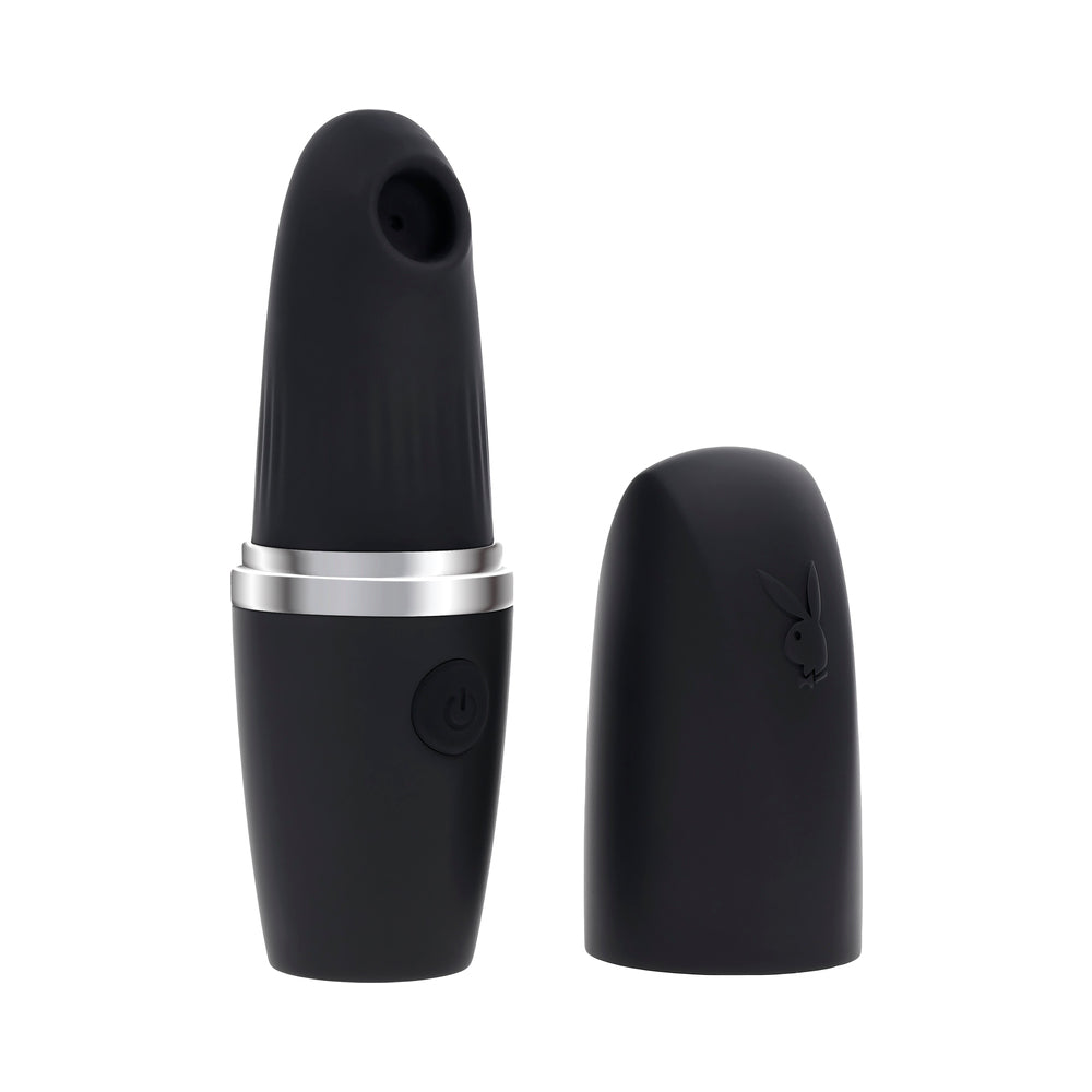 Playboy Excursion Rechargeable Suction Vibe - Black - Clitoral Suction with 5 Speeds