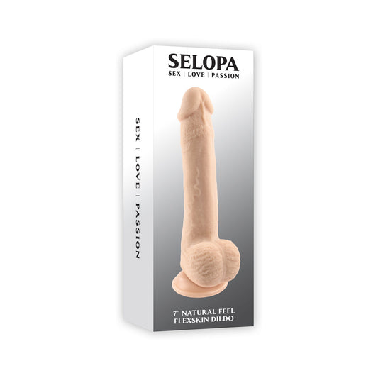 Selopa Natural Feel Flexskin Bendable Dildo – 7 in. Light Vanilla