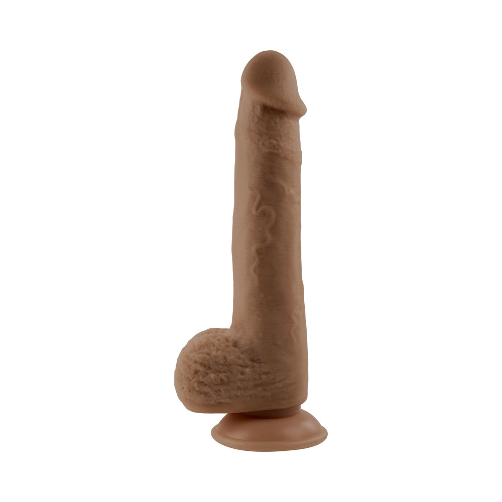 Selopa Natural Feel Flexskin Bendable Dildo with Moving Material 7 in. - Dark