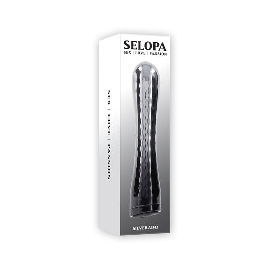 Selopa Silverado Rechargeable Vibrator – Powerful Vibrations – Silver/Black