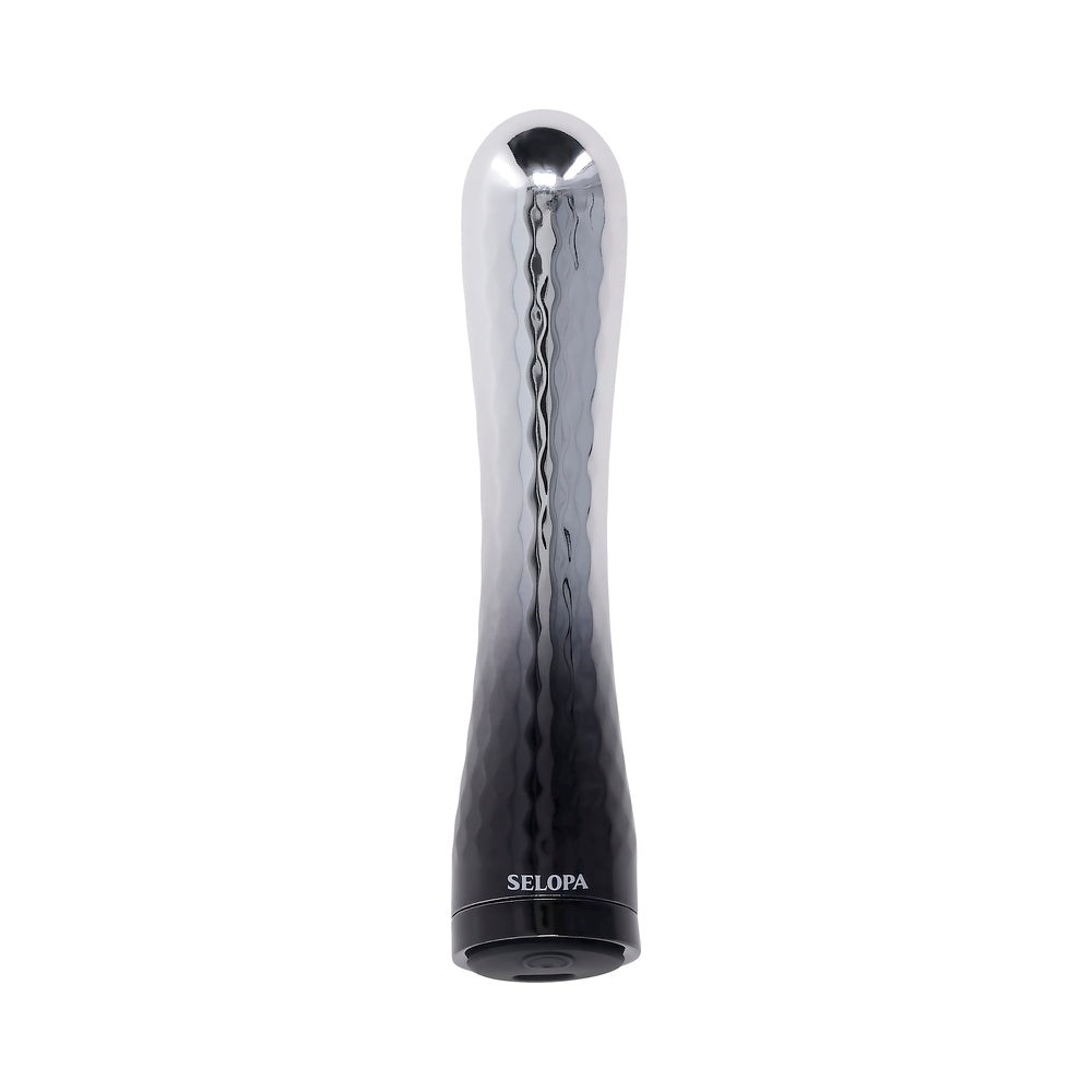 Selopa Silverado Rechargeable Vibrator – Powerful Vibrations – Silver/Black