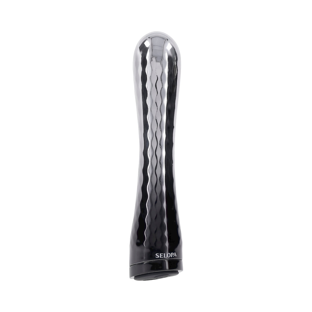 Selopa Silverado Rechargeable Vibrator – Powerful Vibrations – Silver/Black