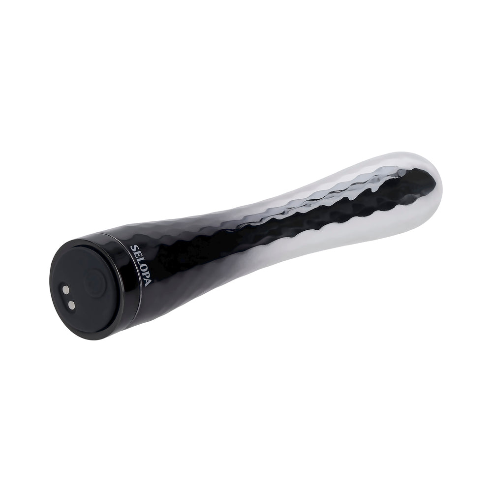 Selopa Silverado Rechargeable Vibrator – Powerful Vibrations – Silver/Black