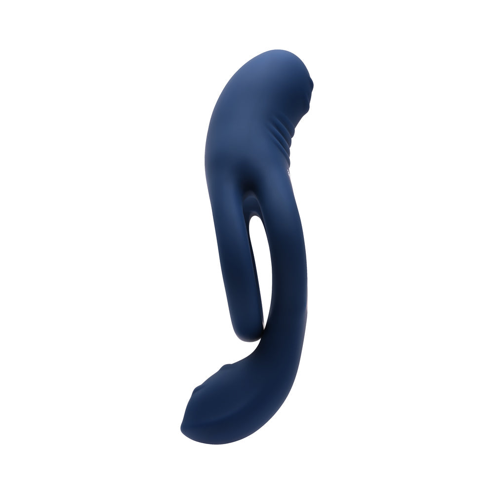 Zero Tolerance Ring Around the Rosy Rechargeable Dual C-Ring with Ball Tickler – Blue