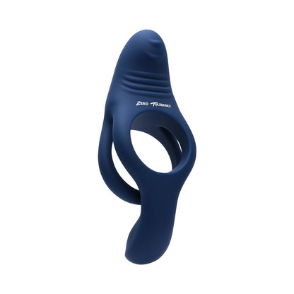 Zero Tolerance Ring Around the Rosy Rechargeable Dual C-Ring with Ball Tickler – Blue