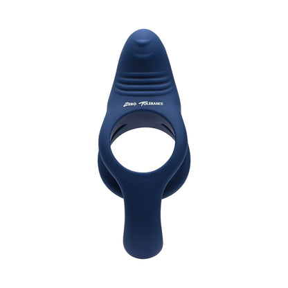 Zero Tolerance Ring Around the Rosy Rechargeable Dual C-Ring with Ball Tickler – Blue