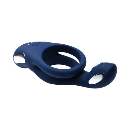Zero Tolerance Ring Around the Rosy Rechargeable Dual C-Ring with Ball Tickler – Blue