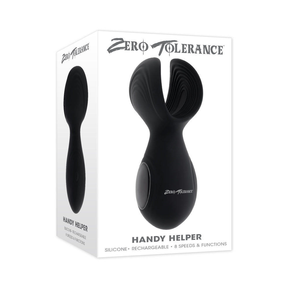 Zero Tolerance Handy Helper Rechargeable Vibrating Stroker – Black