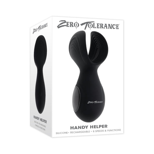 Zero Tolerance Handy Helper Rechargeable Vibrating Stroker – Black