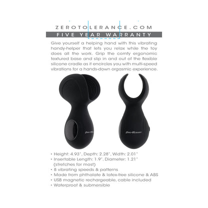 Zero Tolerance Handy Helper Rechargeable Vibrating Stroker – Black