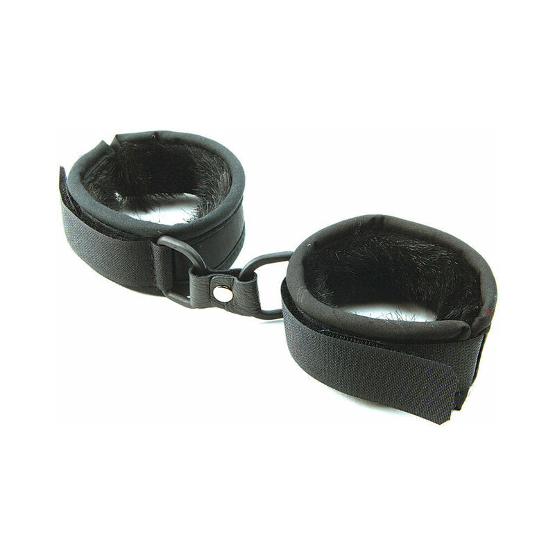 Foxtails Mink Faux Fur Handcuffs – Black