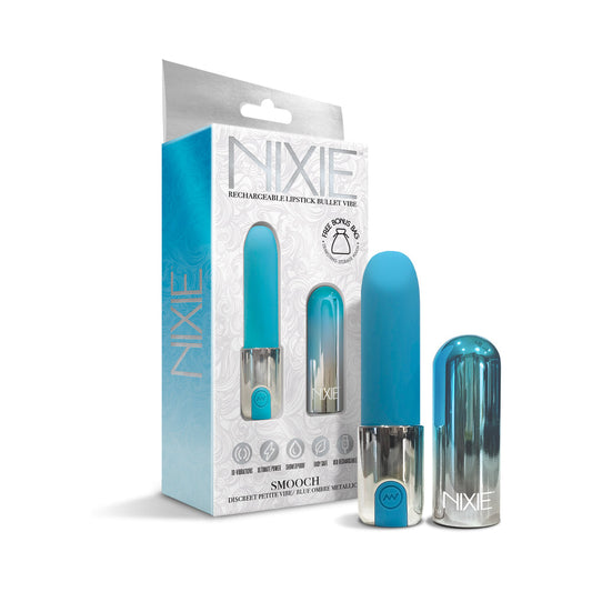 Nixie Smooch Rechargeable Lipstick Vibrator – Blue Ombre