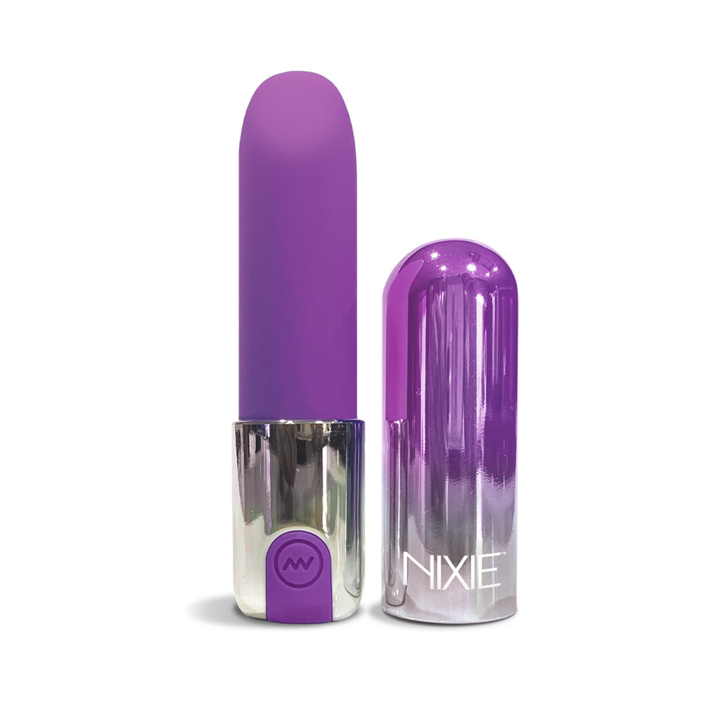 Global Novelties Nixie Smooch Rechargeable Lipstick Vibrator - Purple Ombre