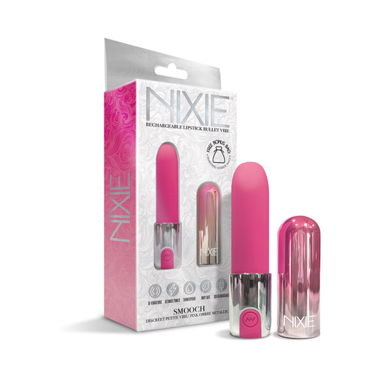 Nixie Smooch Rechargeable Lipstick Bullet Vibrator – Pink Ombre