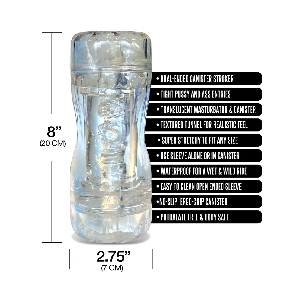 MSTR B8 In The Clear Double Date Dual End Stroker – Clear