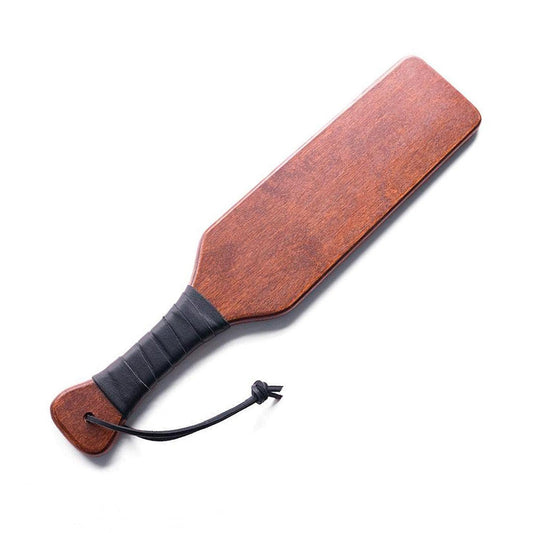 Stockroom Essentials Leather Wrapped Spanking Paddle – Brown