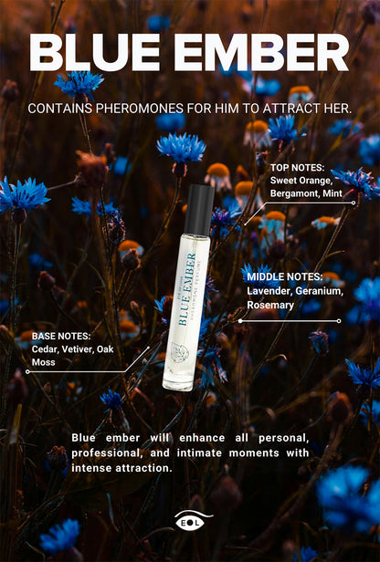 Eye of Love Bloom Attract Her Pheromone Parfum – Blue Ember – 0.34 oz