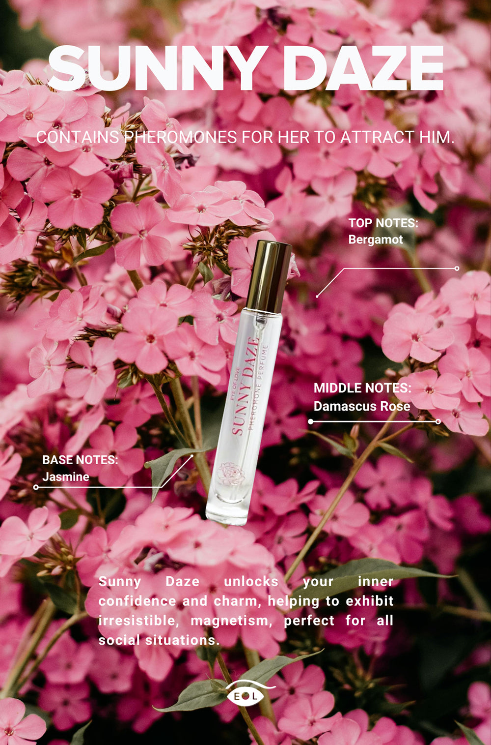 Eye of Love Bloom Attract Him Pheromone Parfum – Sunny Daze – Light Pink