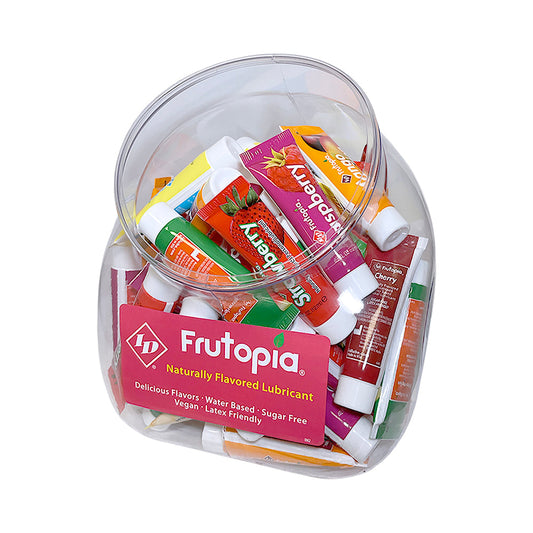 ID Frutopia Assorted Flavored Personal Lubricant 12ml – 72-Piece Display Bowl
